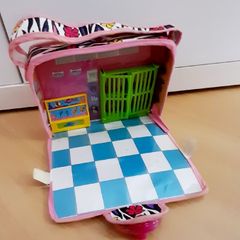 Kit 2 Cenários Polly Pocket Salão de Beleza e Pet Shop Mattel