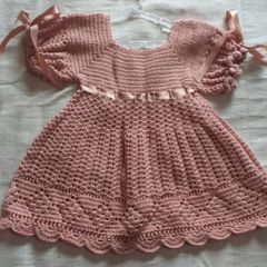 valor de vestido de croche infantil