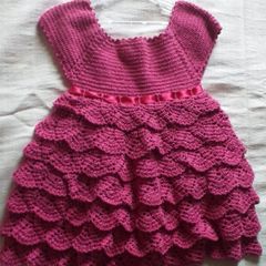 vestido para criança de crochê