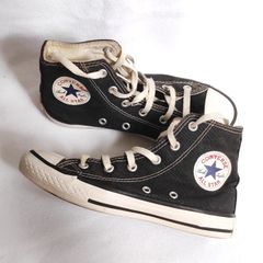 All Star Cano Alto Couro Preto, Tênis Feminino Converse Usado 82892210