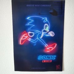 Poster Arte Sonic O Filme (30x40) - Exclusivo Ccxp 19