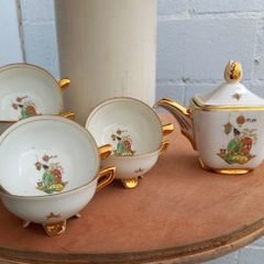 Jogo Antigo de Xícara Chá, Café e Bolo - Porcelana Casca de Ovo | Móvel de  Antiquário Porcelana Japonesa Usado 59087117 | enjoei