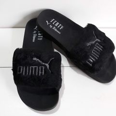 chinelo puma peludo
