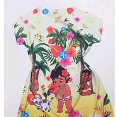 Vestido adulto estilo boneca Moana com manga - Roupas - Vila