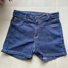 Shorts Jeans Feminino Curto Barra Dobrada Crocker