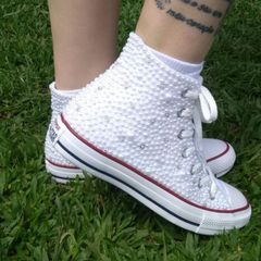 all star bordado de perola