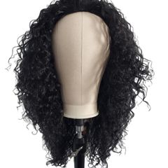 Peruca Half Wig Cacheada Super Capri Preto 1 Fotos Reais