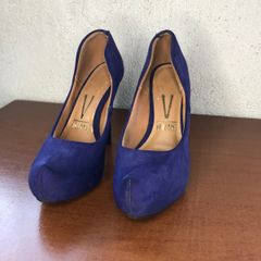 Sapato Azul Royal, Sapato Feminino Usado 87929740