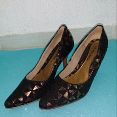 Mocassim Preto Feminino da Moda Coerente Tratorada