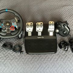 Volante Logitech G27 Completo + Suporte Cockpit Águia + Capa