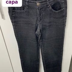 Calça Jeans Preta Cintura Alta Zara