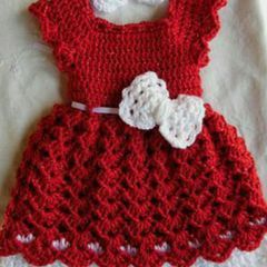 vestido de croche recem nascido