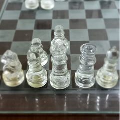 Jogo Tabuleiro de Xadrez em Vidro - Glass Chess 39cm - Toyshow