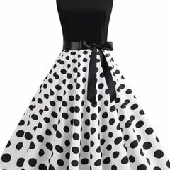 vestido de bolinhas anos 80
