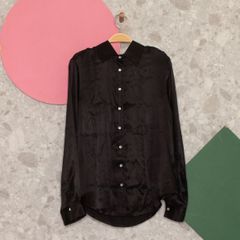 CAMISA ACETINADA - Preto