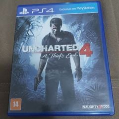 Jogo de Ps4 Uncharted 4 a Thief´s End - Game Uncharted 4 a Thief´s End Mídia  Física, Produto Masculino Sony Usado 92035005