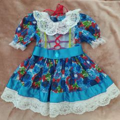 vestido de quadrilha infantil de chita