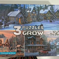 3 Puzzles Grow Charmes da Neve - Loja Grow