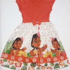 Vestido adulto estilo boneca Moana com manga - Roupas - Vila