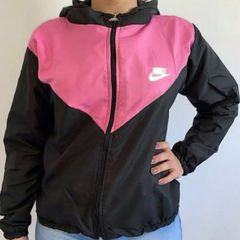 corta vento nike feminina rosa e preto