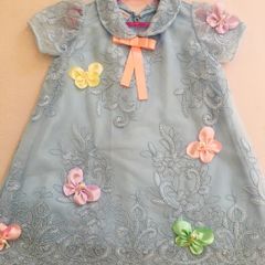 vestido infantil bordado a mão