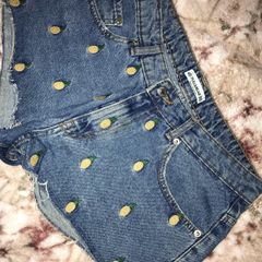 Short Jeans Estampa Abacaxi, Comprar Novos & Usados