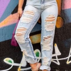 Calça Mom Jeans  Calça Feminina Top Jeans Nunca Usado 77697670