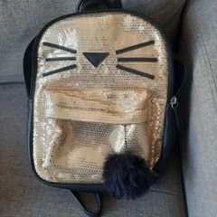 Kit Mochila Rodinha Escolar Lancheira Estojo Menina Gato Orelhinha