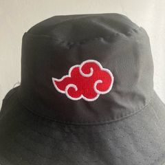 Chapéu Bucket Hat Naruto Akatsuki Nuvem Vermelha