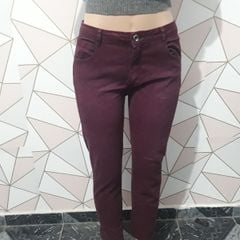 Calça jeans bordo sales feminina