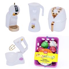 Menina Brinquedo Kit Cozinha Mercado Comida Air Fryer 46pç - Click