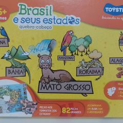 Quebra-Cabeça - 82 Peças - Brasil e Seus Estados - Toyster