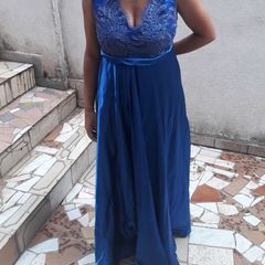 vestido de madrinha azul royal para gestante