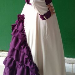 vestido de prenda roxo