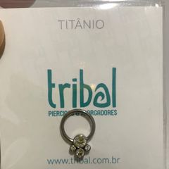 Piercing Umbigo Zircônia 4 Pedras Titânio - Tribal Joalheria