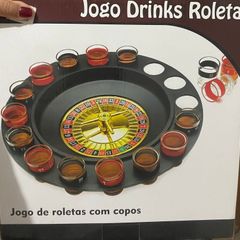 Jogo Cassino Drinks Roleta Elétrica - 6 Copos De Shot - jogos