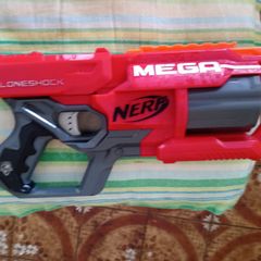 Arma Nerf Mega Vermelha Grande sem Balas, Brinquedo Nerf Usado 49272500