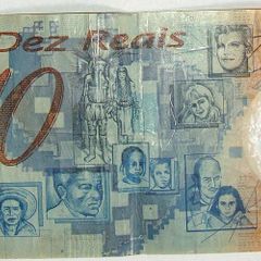 Par de Notas Cédulas de 1 Real e 10 Reais de Plástico, Produto Vintage e  Retro Real Usado 90118586