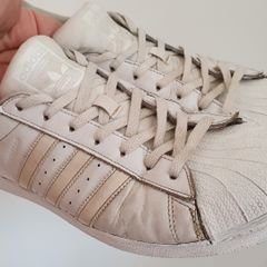 Tênis Adidas Superstar Couro Branco Original - BIJL1