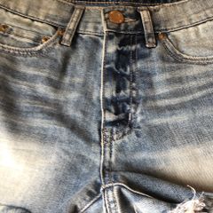 Short Jeans Aeropostale Rasgado Tamanho 3/4 Nos Eua Ou 37/38 No