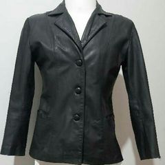 blazer de couro feminino