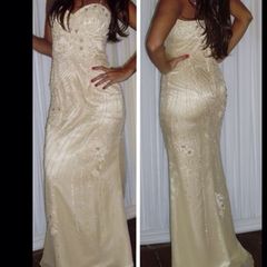 vestido nude sereia