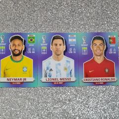 Kit Figurinhas Extra Prata Da Copa Do Mundo 2022 Neymar CR7 Cristiano  Ronaldo Mbappé Kevin De Bruyne - 4 Figurinhas