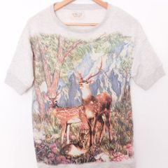 Blusa De Moletom Mescla Estampa Bambi Zara Comprar Moda Feminina