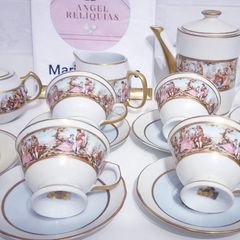 Jogo de Chá Porcelana Inglesa Bule + 6 Xícaras e Pires | Móvel de  Antiquário Johnson Bros Usado 41263508 | enjoei