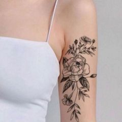 Tatuagem Temporária Tattoo Perfeita Flor Rosa Na Mão Homens