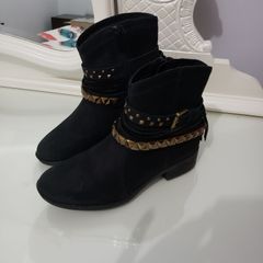 bota dakota cano curto spikes preta