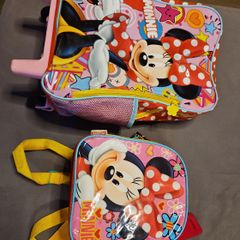 Kit mochila rodinhas Polly infantil com lancheira e estojo Sestini