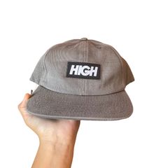 Boné High Bleached High 6 Panel Logo Grey