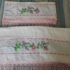 Toalhas Banho Bordadas Ponto Cruz Comprar Novos Usados Enjoei